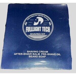 Fulllight Tech Shaving Kit Mens Beard Cream Balm Oil Soap Holiday Gift New